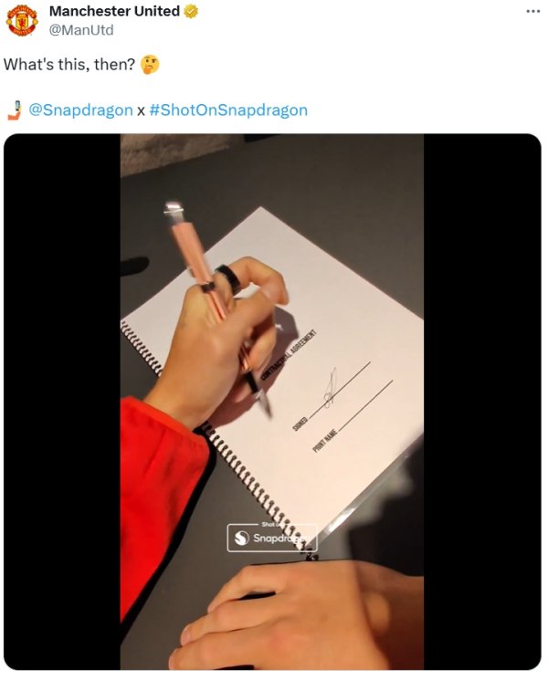 是谁好难猜🤔曼联官媒发签字图，为塞斯科预热签约